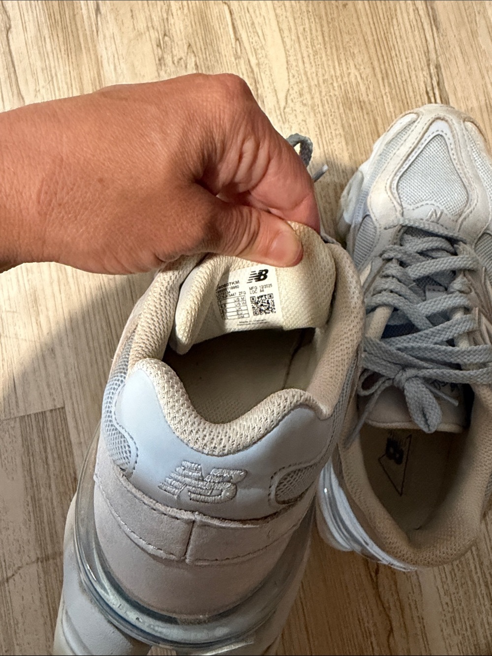 New Balance Women's Pale Blue Athletic Sneakers with White Accents - Picture 5 of 6